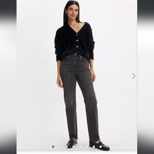 Levi’s 70s High Slim Straight Jeans 30 Black Vintage Wash